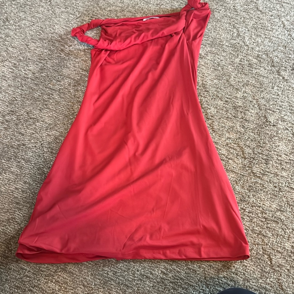 Peppermayo Arabella twist shoulder mini dress